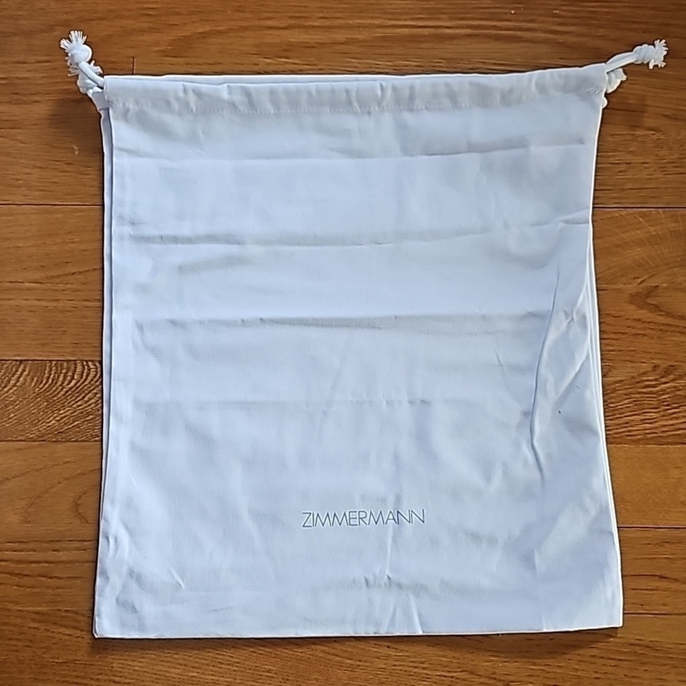 NEW ZIMMERMANN White Dust Bag 16 x 14 Drawstring Travel Storage